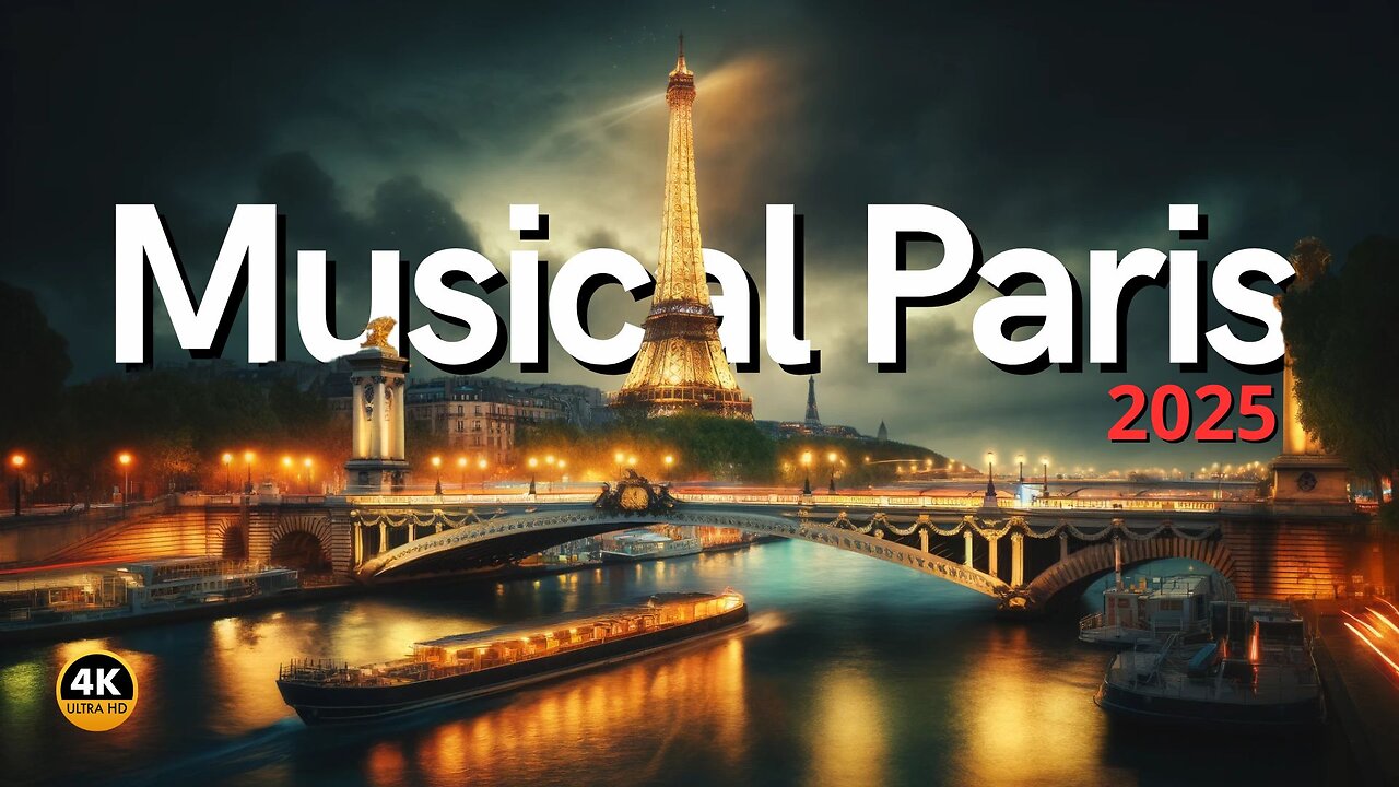 Musical Paris: Eiffel Tower View with a Calm Christmas Mood 🎄✨