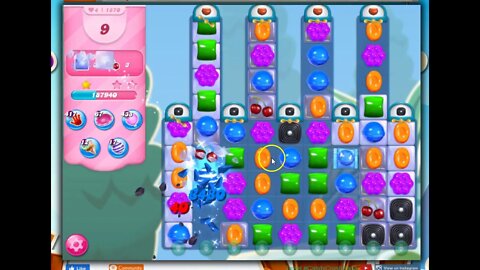 Candy Crush Level 1870, 21 Moves 0 Boosters, NO Audio