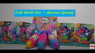 ❤ Trolls World Tour + Bananas Review Tiny Dancer blind mystery mini Toy & Card Opening