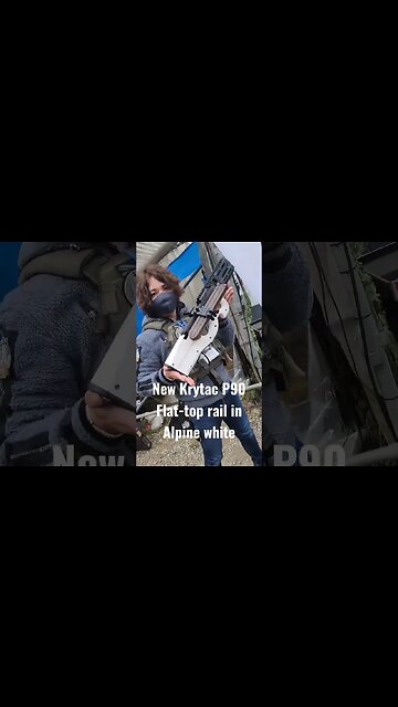 New Krytac P90 flat-top World First look! (Alpine White)