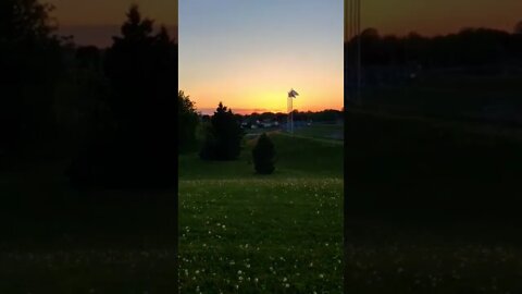 Sunset overlooking the track in Canada