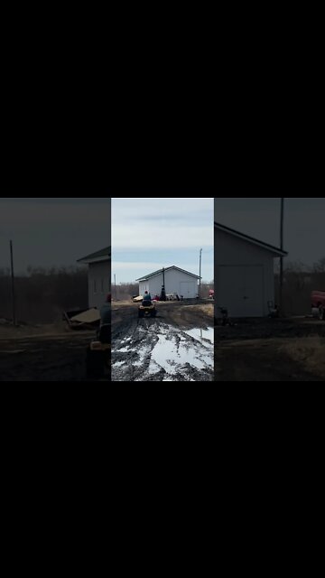 Mud bogging with the tractor #shorts