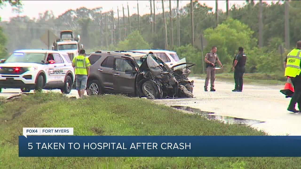 5 people hurt in Alico Road crash