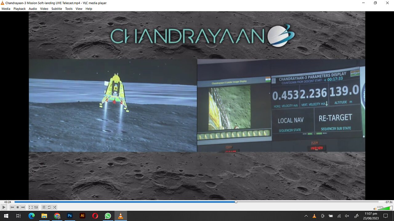 Chandrayaan-3 Mission Soft-landing LIVE Telecast