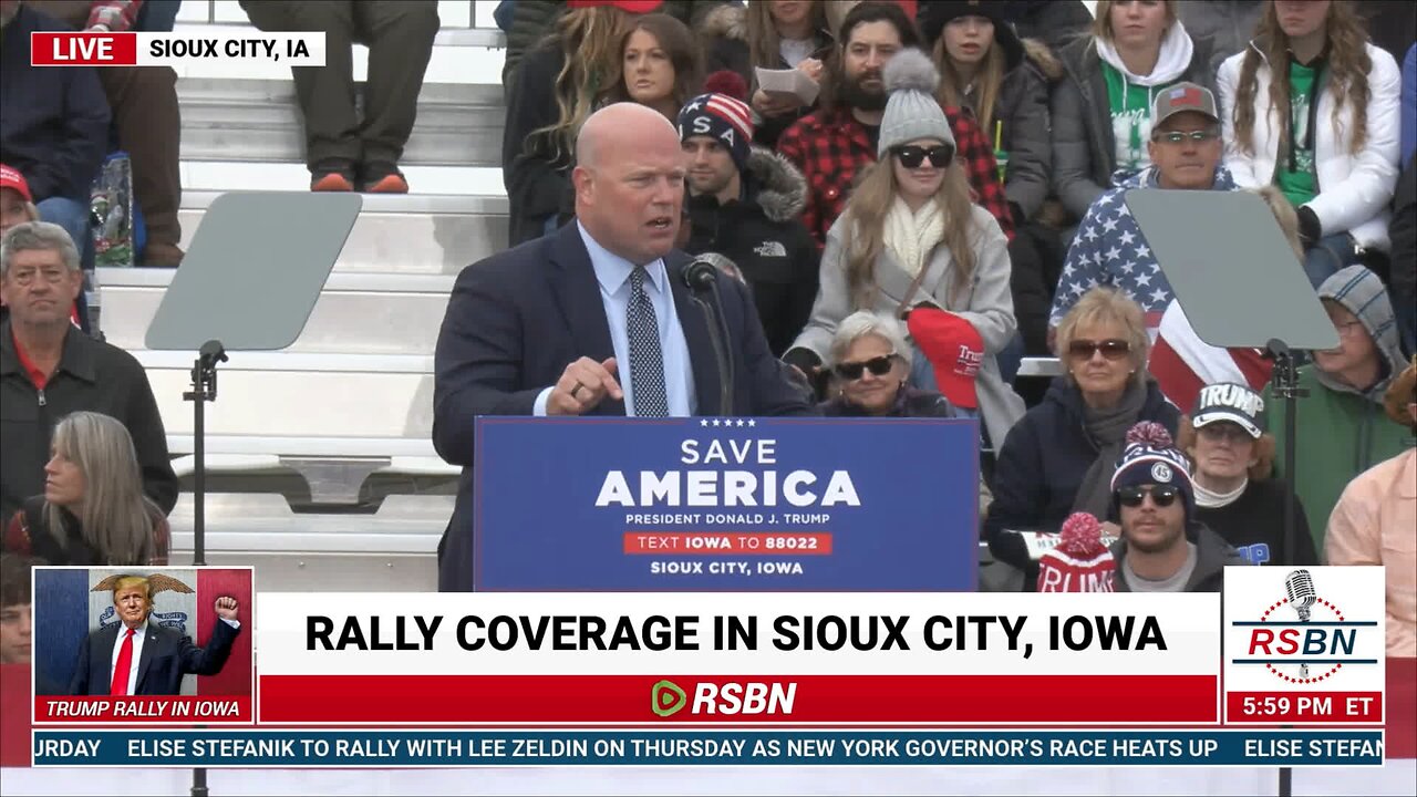 Matt Whitaker Speech: Save America Rally in Sioux City, IA - 11/3/22