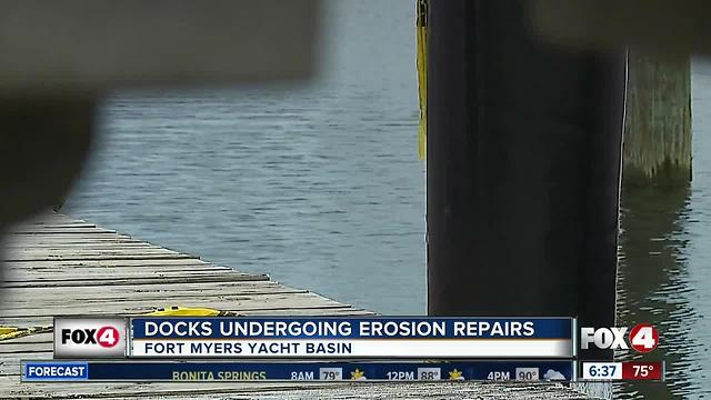 Fort Myers docks undergoing erosion repairs