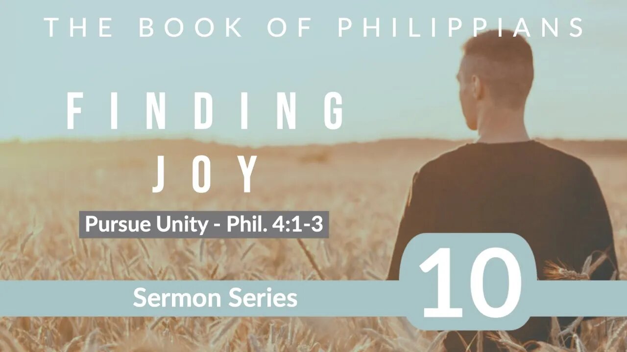 Philippians 10. Why Pursue Unity? Phil. 4:1-3. Dr. Andy Woods