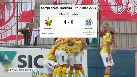BRUSQUE/SC 4x0 CONFIANÇA/SE | 15/07/2023 | GOLS