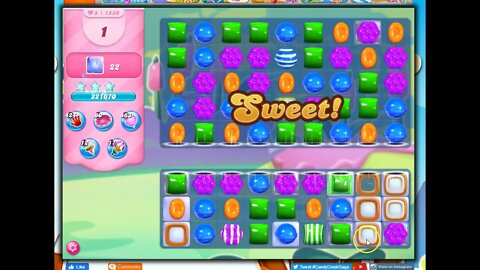 Candy Crush Level 1220 Talkthrough, 20 Moves 0 Boosters