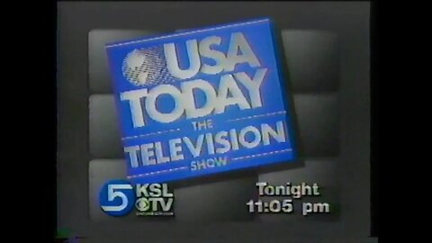 USA TODAY - THE TELEVISION SHOW - Promo (1988) [#thriftrips #VHSRIP #theVHSinspector]