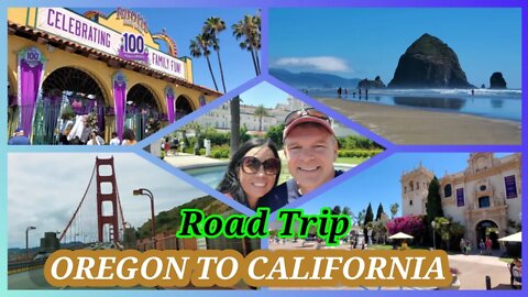 OREGON TO CALIFORNIA ROAD TRIP - Monterey, Caramel Beach,San Diego, Knott's Berry Farm,17 mile drive