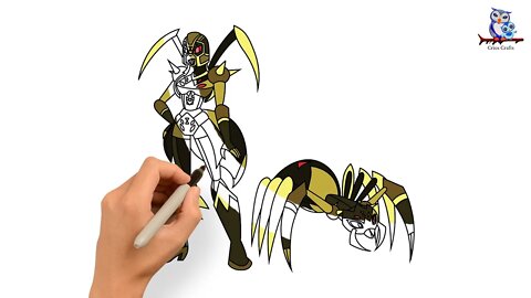 How to Draw Blackarachnia Transformers - Beast Wars Universe