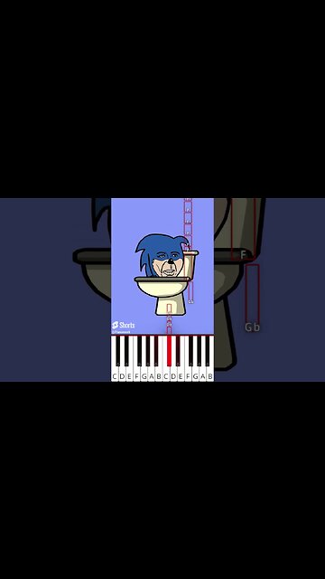 skibidi toilet (@damnseconds) animation version - Octave Piano Tutorial