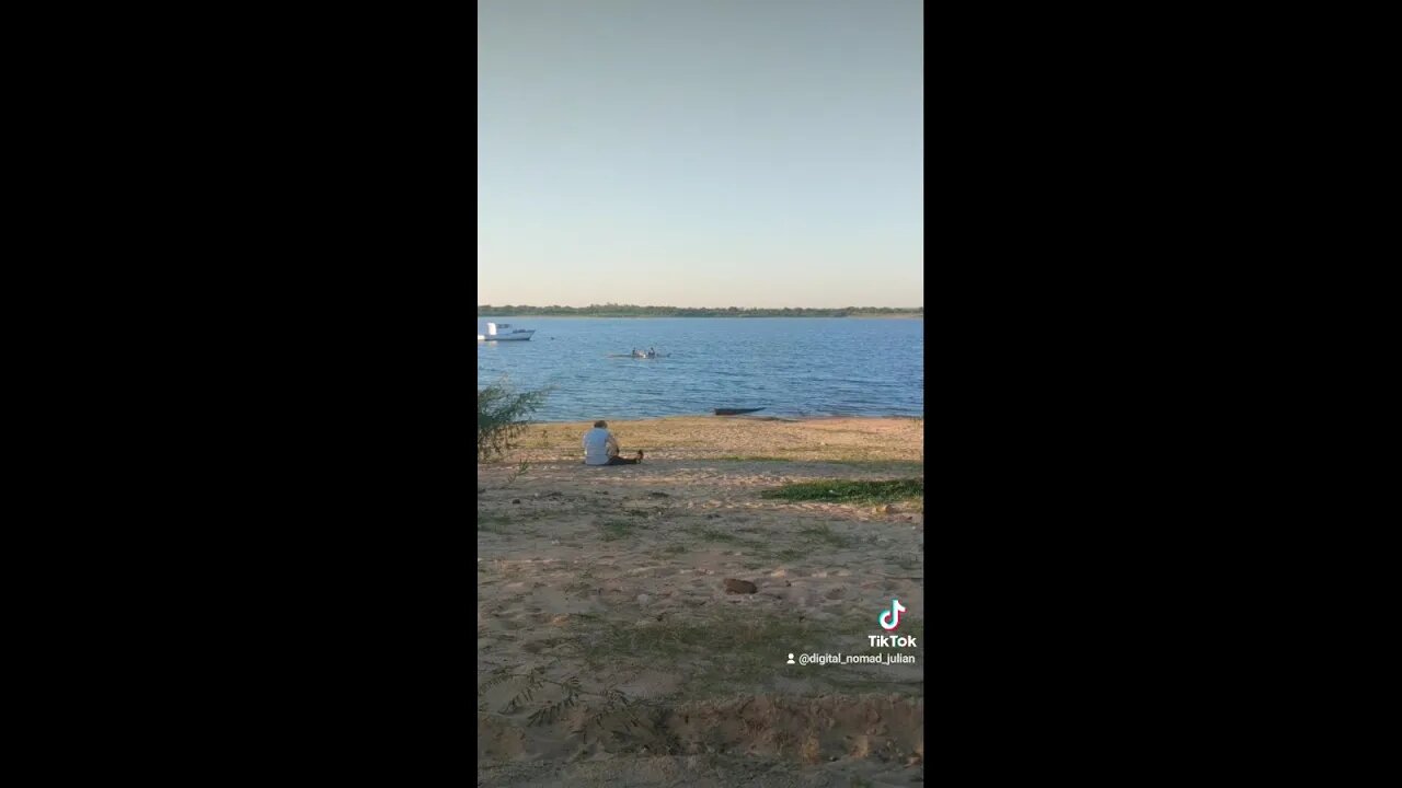 Relaxing at Bahía de Asunción in Paraguay