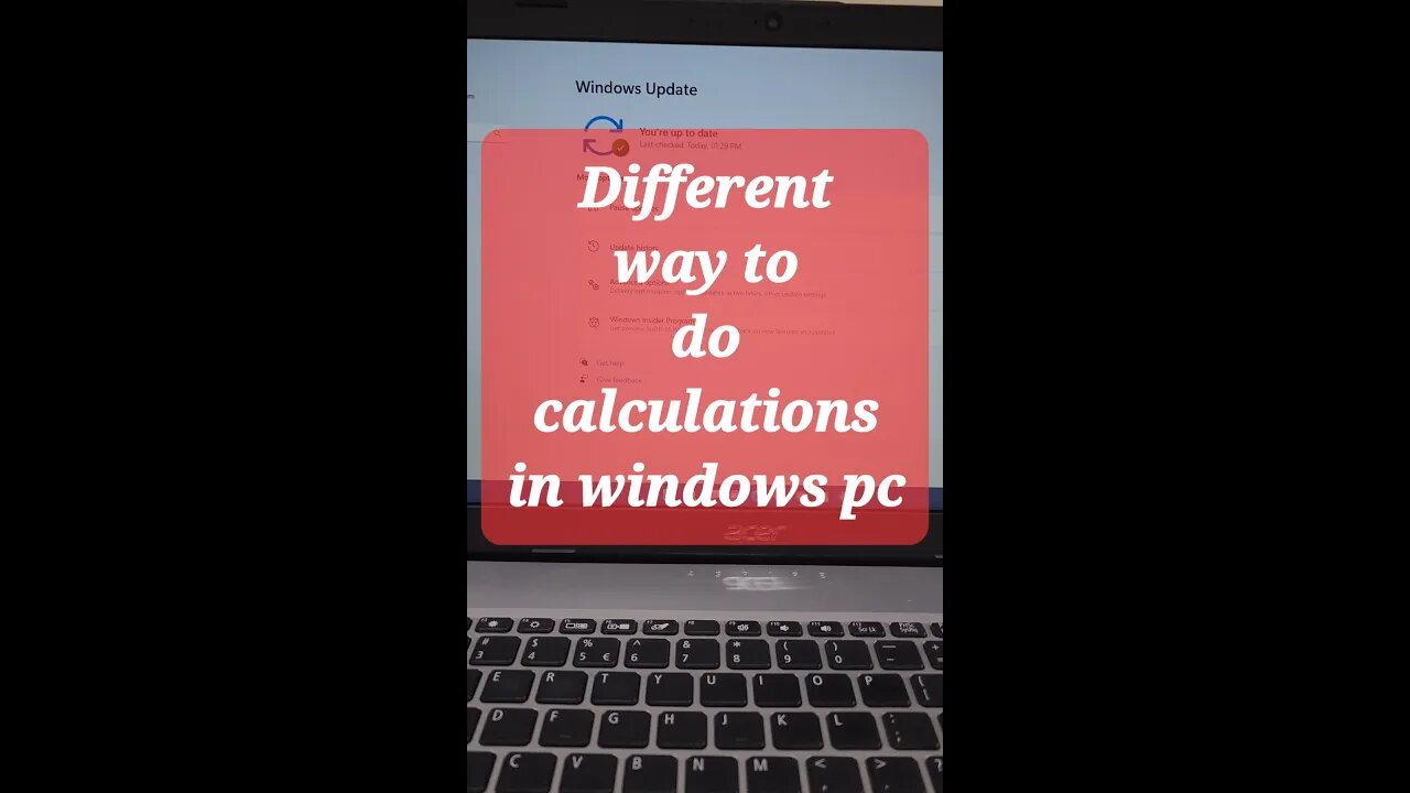 Different way to do calculations in windows pc #shorts #youtubeshorts
