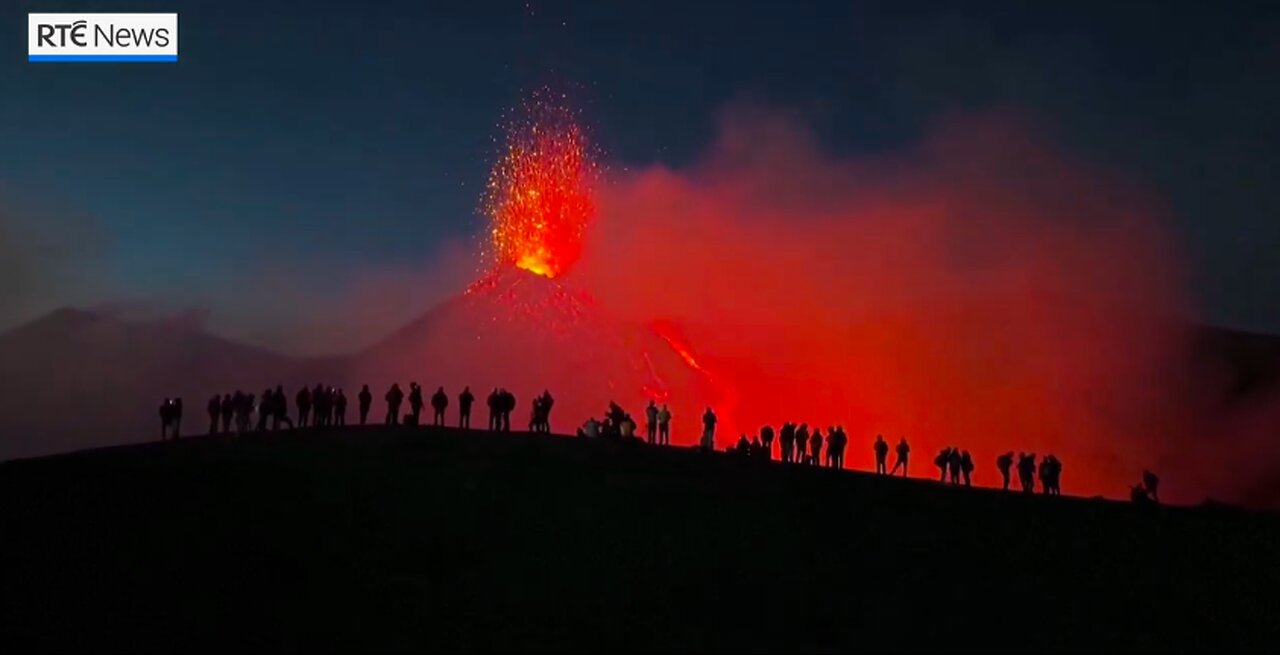 Italy's Mount Etna volcano roars back into action with spectacular cascades of lava