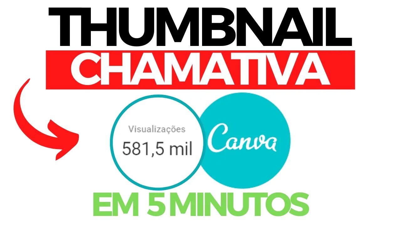 [TUTORIAL] Como Fazer Thumbnails CHAMATIVAS Para YouTube no CANVA 🎯 (Mostrando NA PRÁTICA)