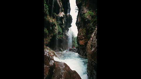 Breathtaking Umbrella Waterfall, Abbottabad, Pakistan.