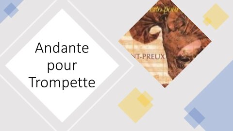 Andante pour Trompette de Saint-Preux por Heinz Karl Schwebel (w/ Sheet Music) HQ Sound Reference