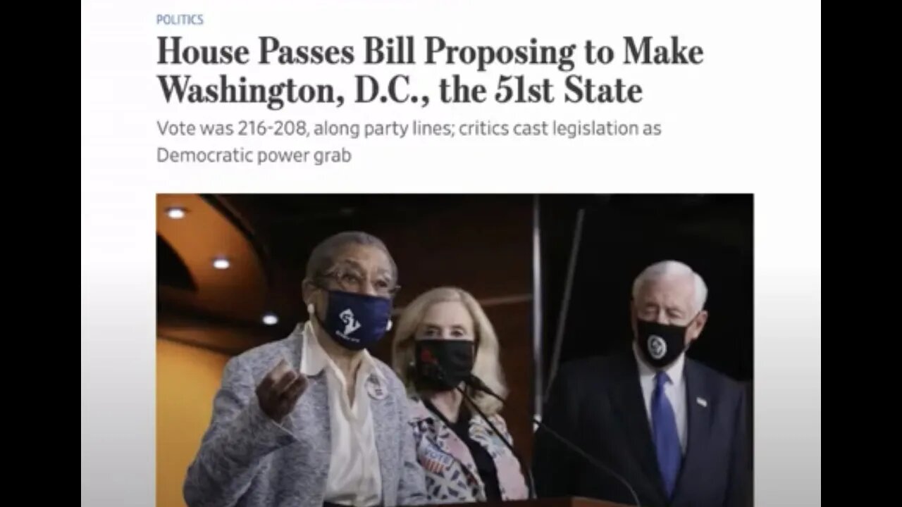 House Passed Bill To Make Washington DC the 51 State