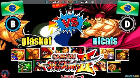 Samurai Shodown II (glaskof Vs. nicafs) [Brazil Vs. Brazil]