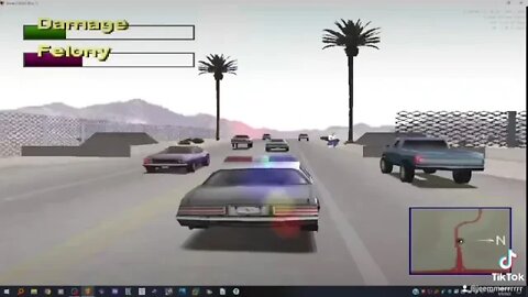 Driver 2: jamming a cop car in a bridge