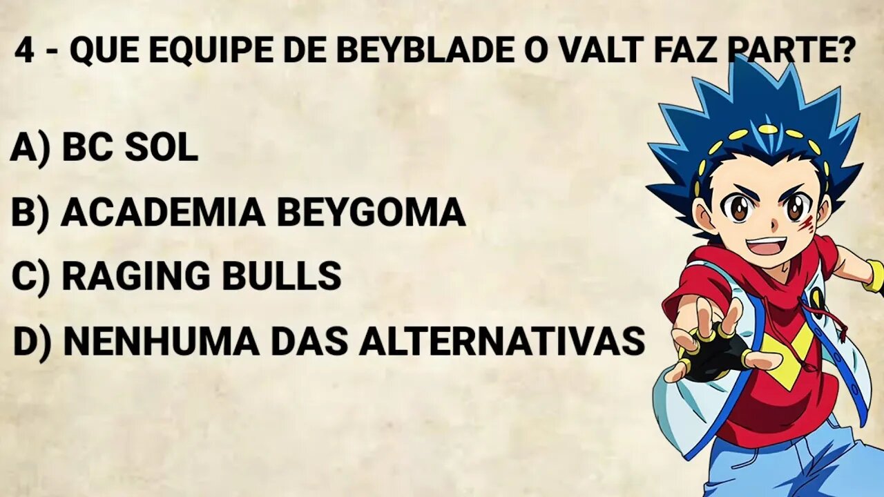 QUIZ DE BEYBLADE BURST - 7 PERGUNTAS QUE TESTARÃO SEU CONHECIMENTOS SOBRE O ANIME BEYBLADE