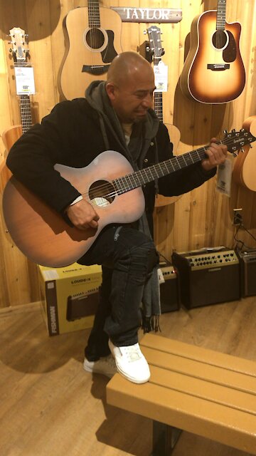 Just playing some guitars at guitar center