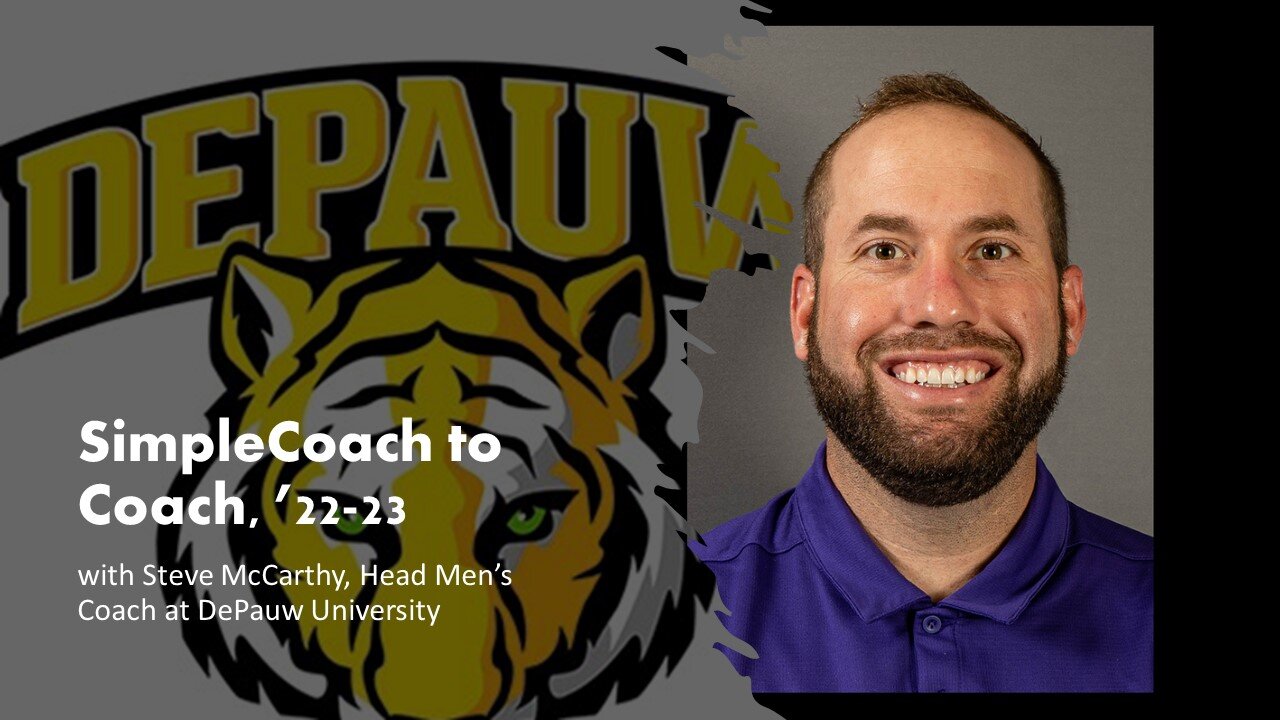 A SimpleCoach to Coach Interview with Steven McCarthy, Head Men's Coach at DePauw University