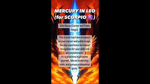 MERCURY in LEO for SCORPIO ♏️ ( 10th house) #scorpio #career #astrology #tarotary