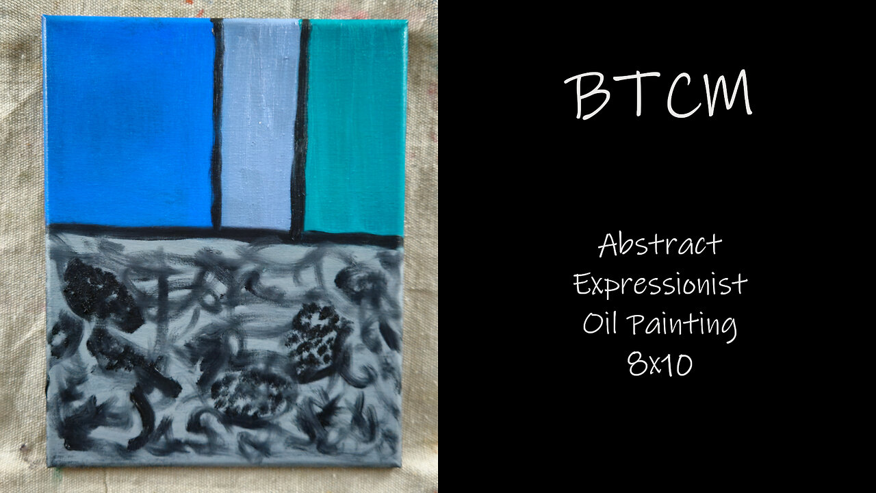 "BTCM" Abstract Expressionist Oil Painting #forsale