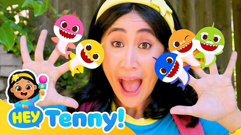 Nursery Rhymes - Shark Finger Family | Kids Songs | Educational Video for Kids | Hey Tenny!