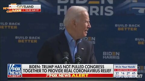 Trump Train interrupted Biden's speech.