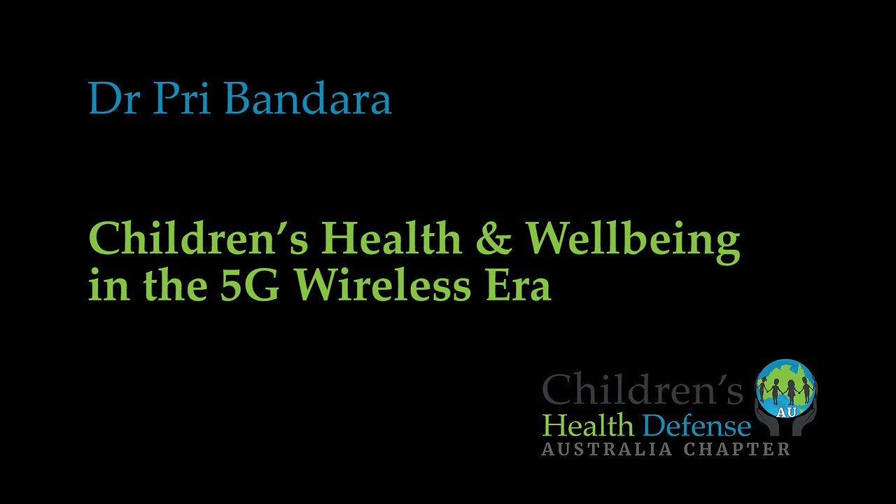 Dr Pri Bandara: Children's Health & Wellbeing in the 5G Wireless Era