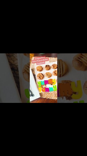 keto peanut butter cookies with 3 ingredient | Free Keto Recipe #Shorts