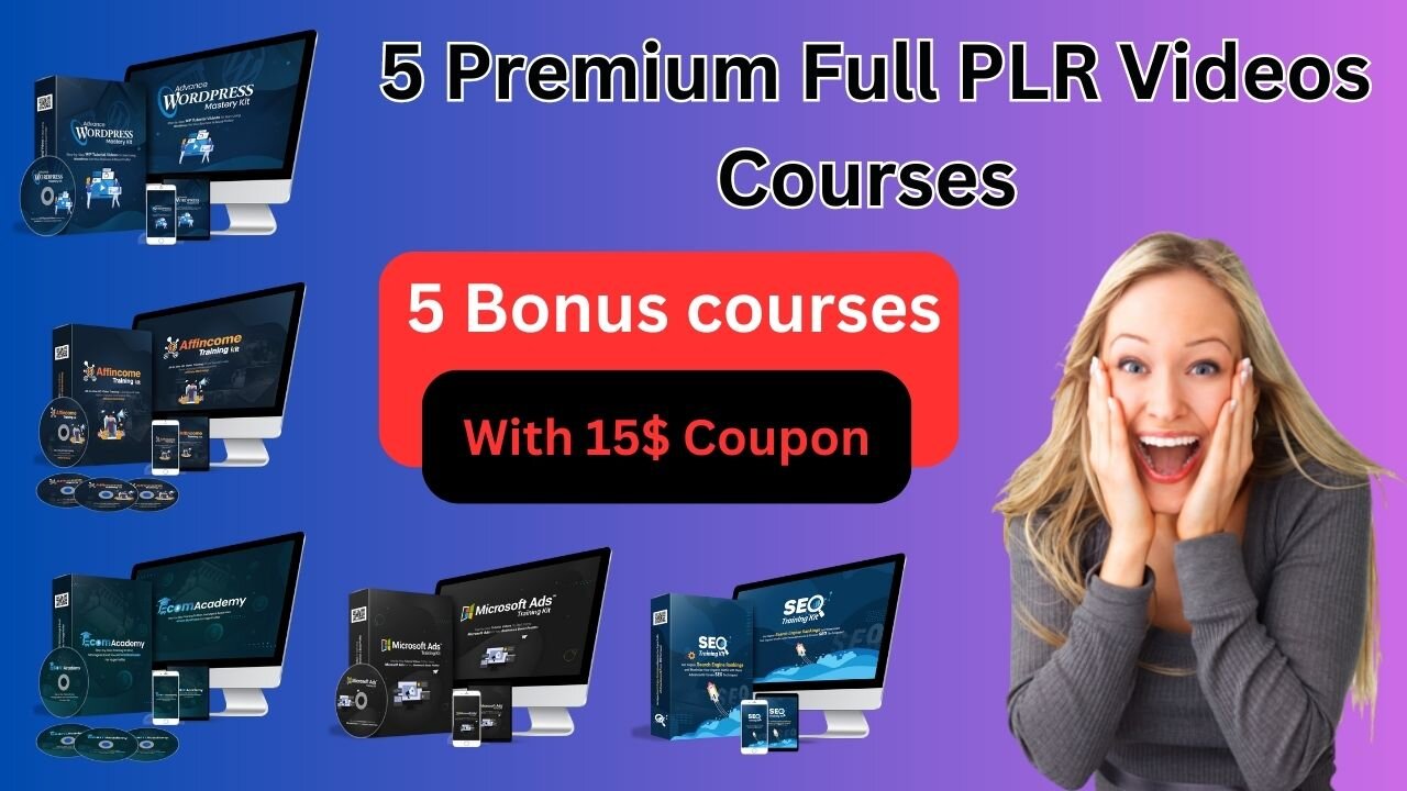 5 Premium Full PLR Videos Courses information Review