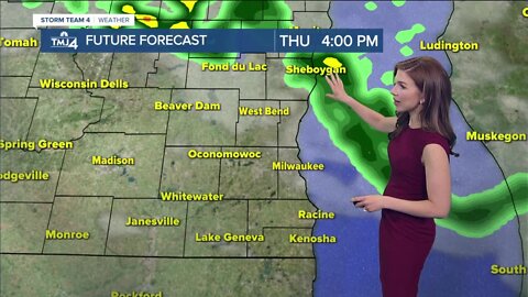 Scattered showers continue Thursday afternoon