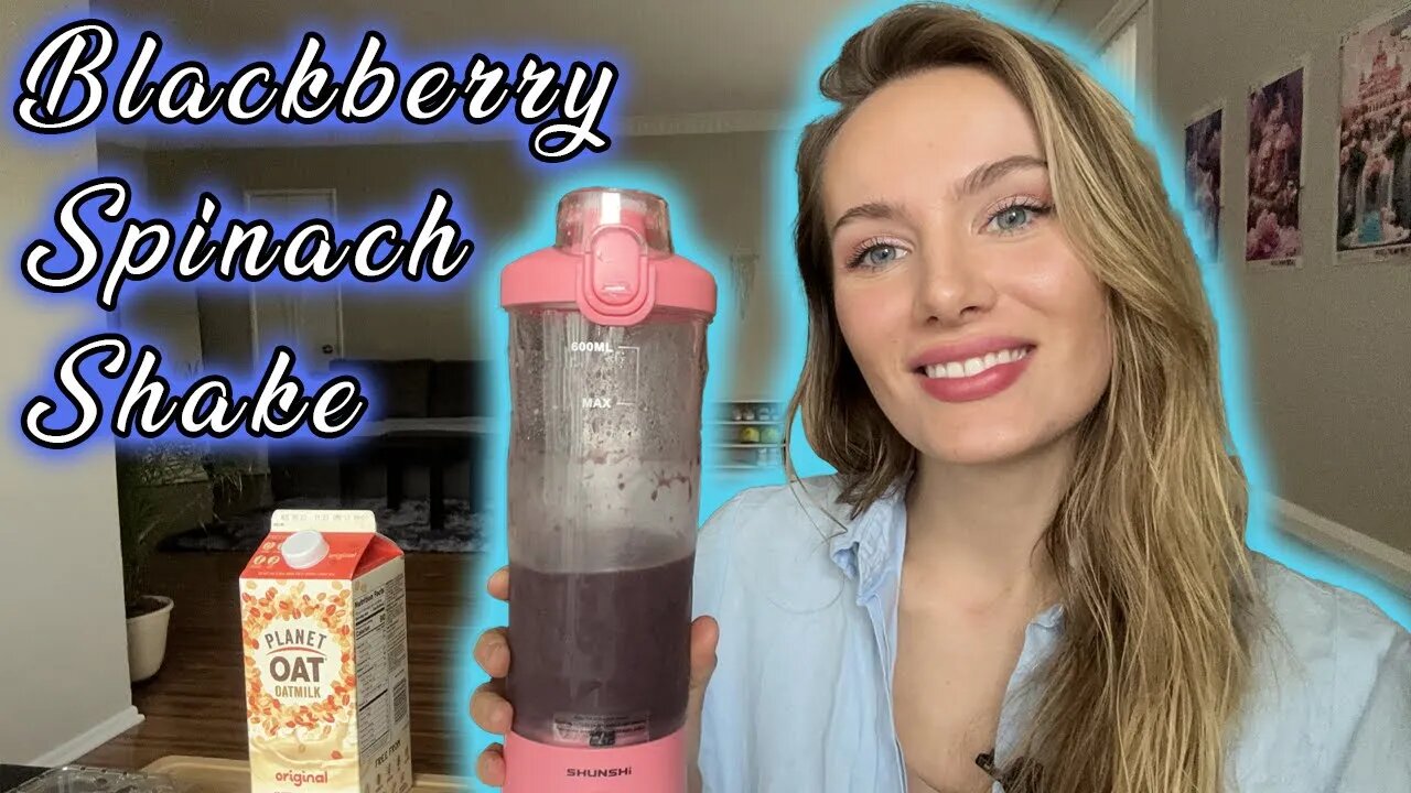 Healthy Blackberry Spinach Shake!