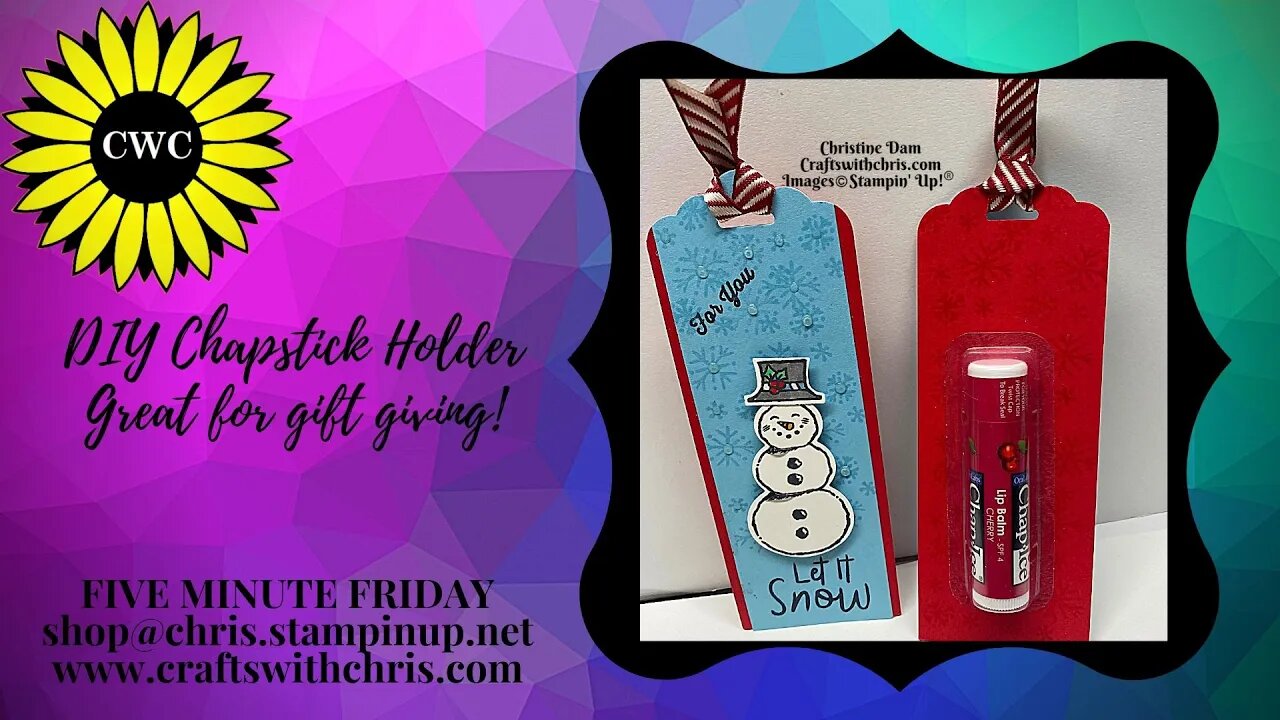 DIY Chapstick holder tutorial gift-giving 5-minute Friday episode