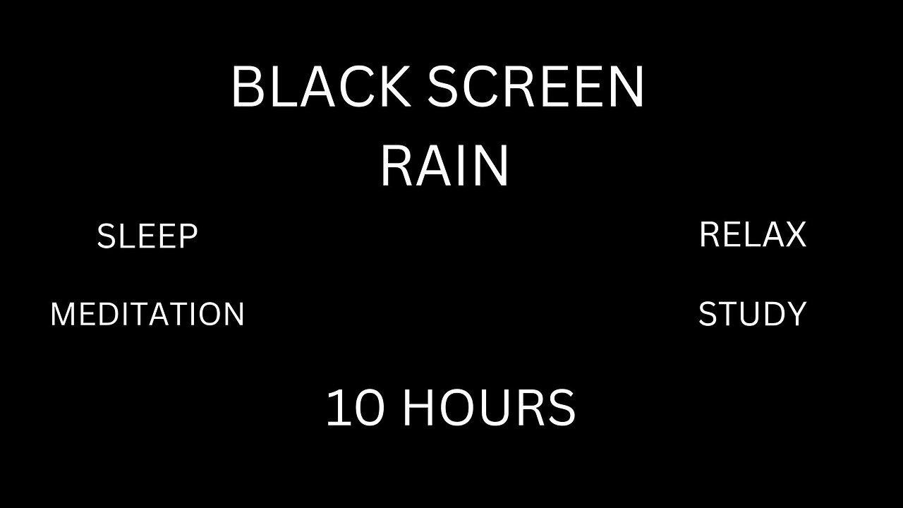 Rain With Black Screen (10 hours)