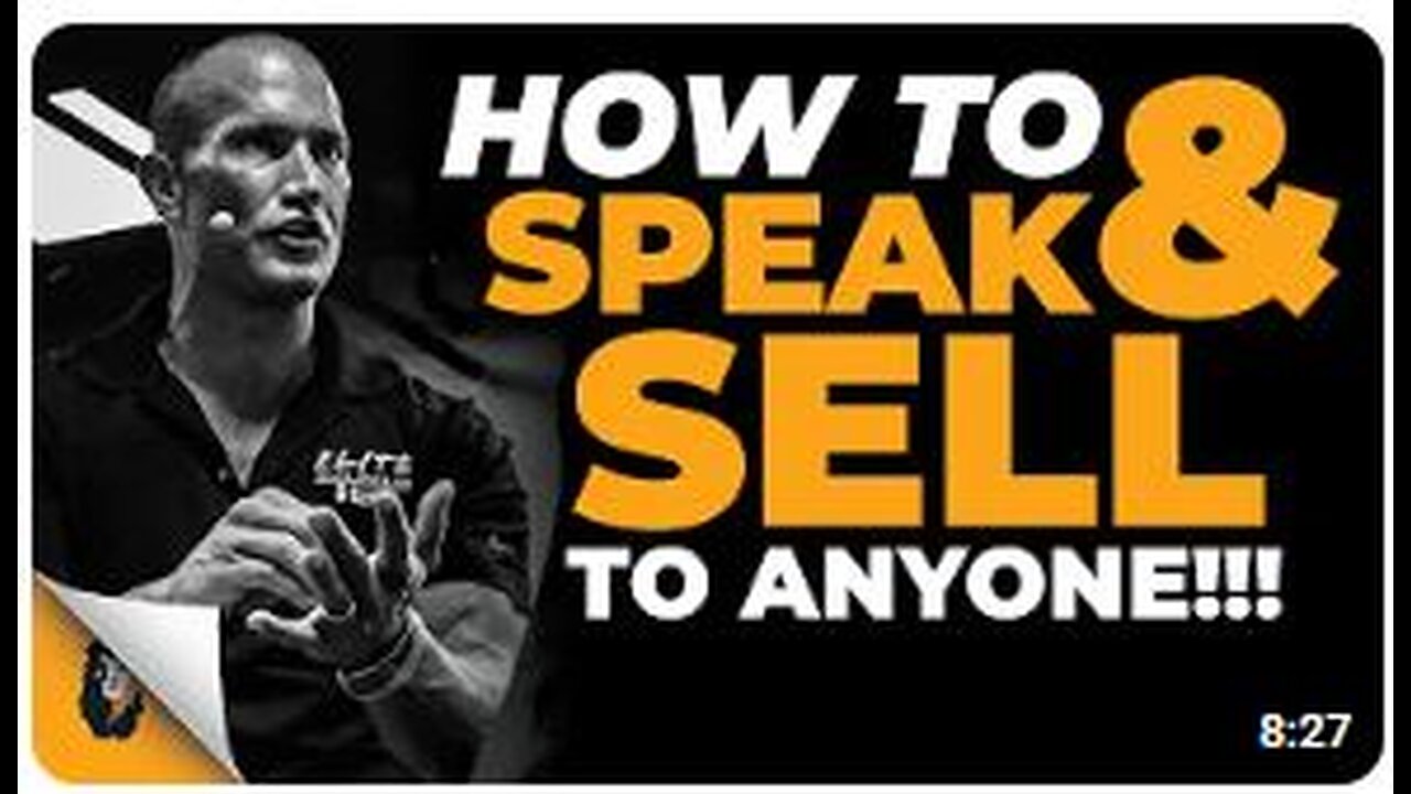 Sales Training - How to Speak and Sell to Anyone