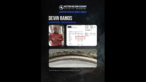 WWA Graduate: Devin Ramos- Student Testimonial #westernweldingacademy #bluecollartour #weldingacad