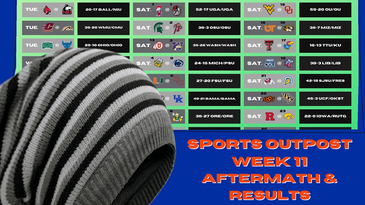 Dawgs Win Big In Athens, Michigan BETs & Wins + All 64 CFB Week 11 Results