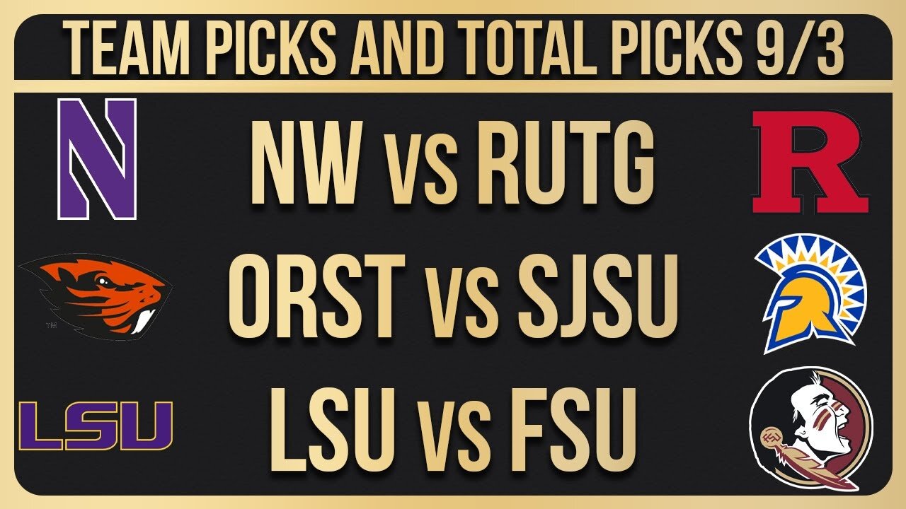 FREE College Football Picks Today 9/3/23 NCAAF Week 1 Betting Picks and Predictions