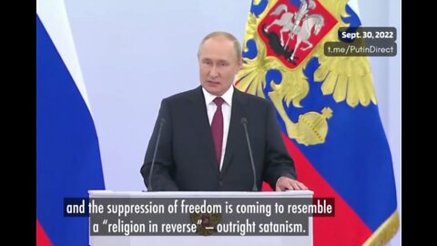President Putin: Western elites trying to force humanity onto the path of outright satanism