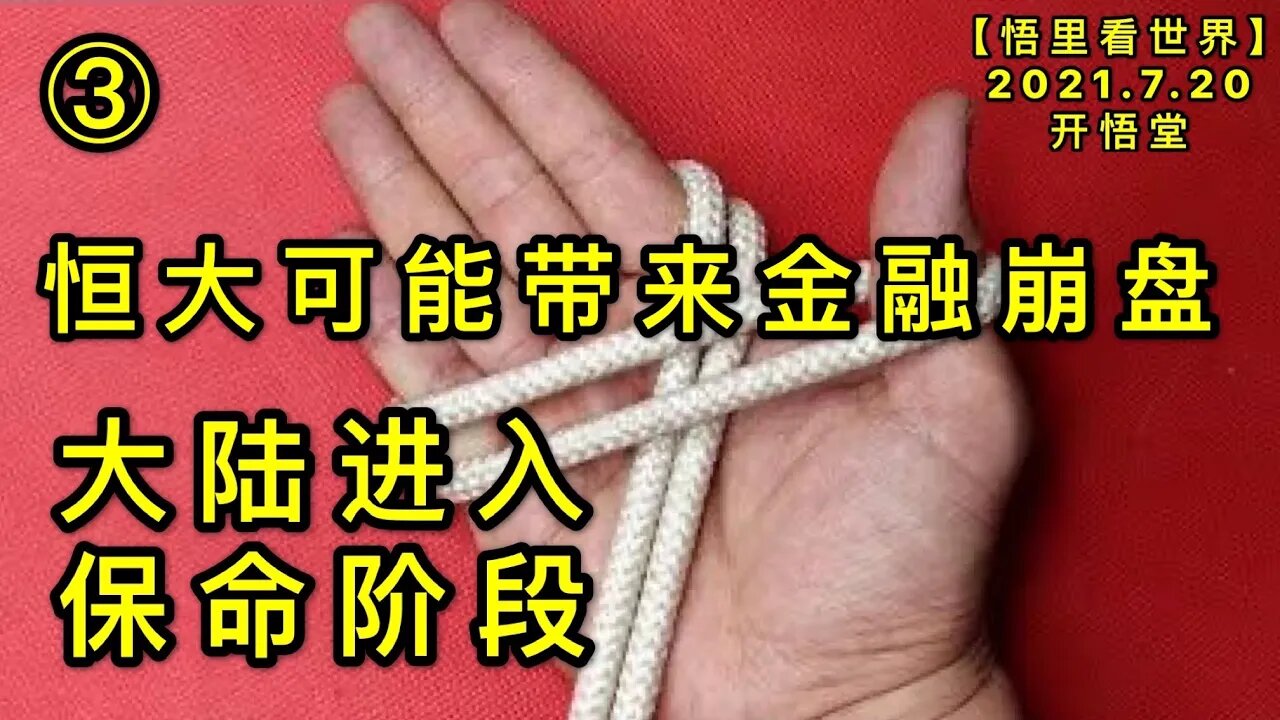 KWT2132(3)大陆进入保命阶段-恒大可能带来金融崩盘20210720-11【悟里看世界】