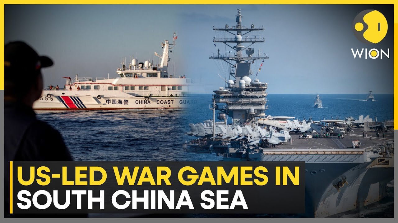 Japan, Australia, Philippines and US hold joint military drills in South China Sea | WION