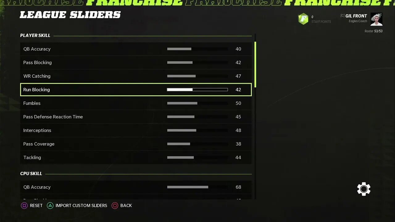 Madden 22 Slider Set V1 For Eagles Franchise #Shorts