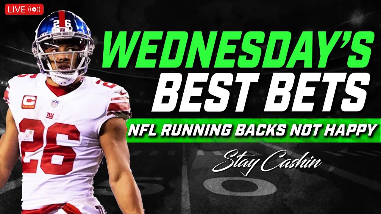 NFL Running Back Drama | Wednesday's Best Bets