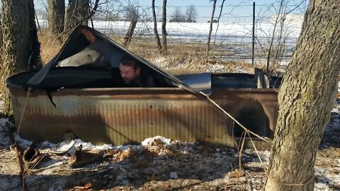 In the Bush #57 MANFEST Camping in a Cattle Watering Tank